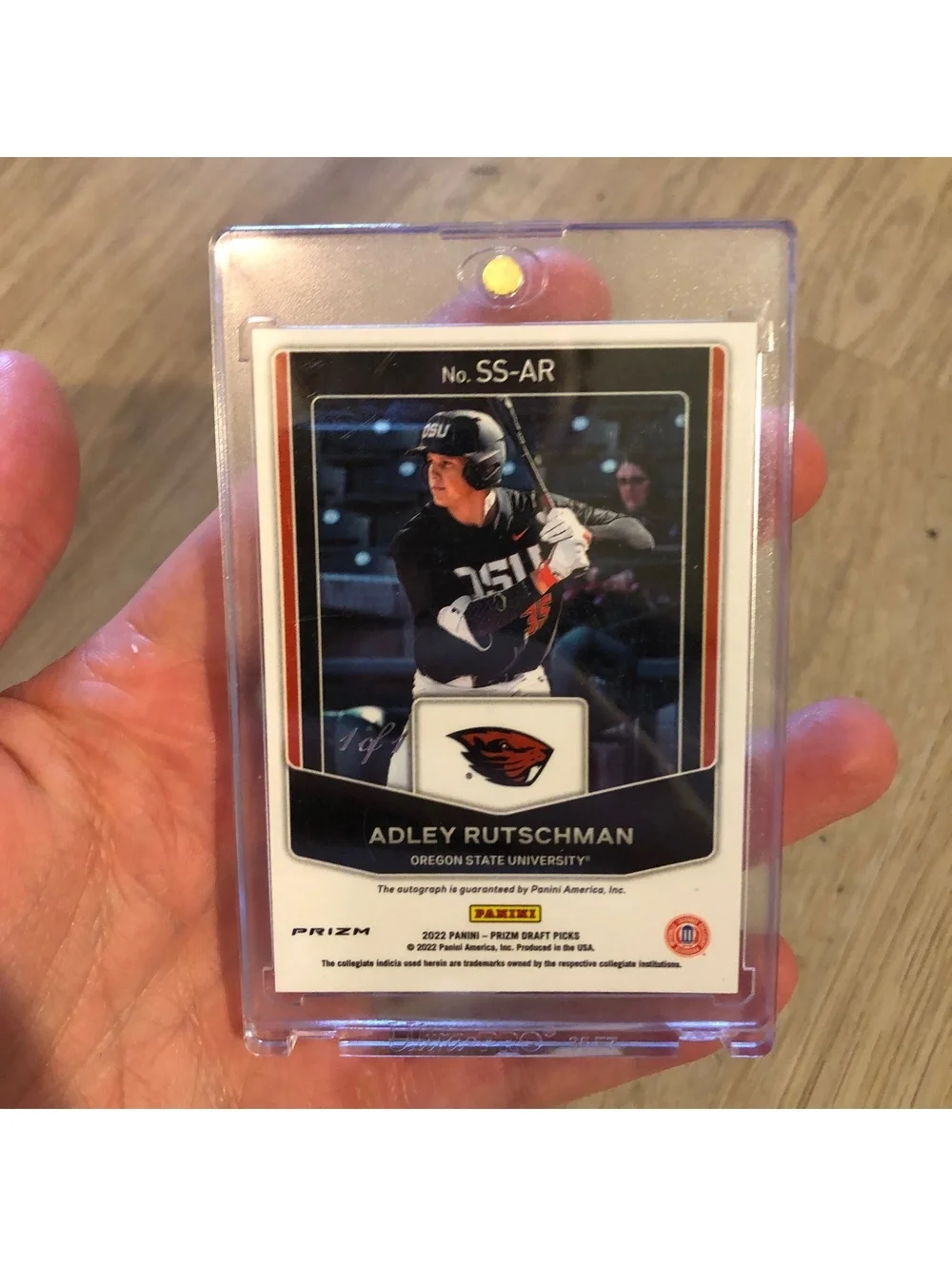 PANINI PRIZM ADLEY RUTSCHMAN GOLD SUPERFRACTOR 1/1 ROOKIE AUTO 2022 ORIOLES